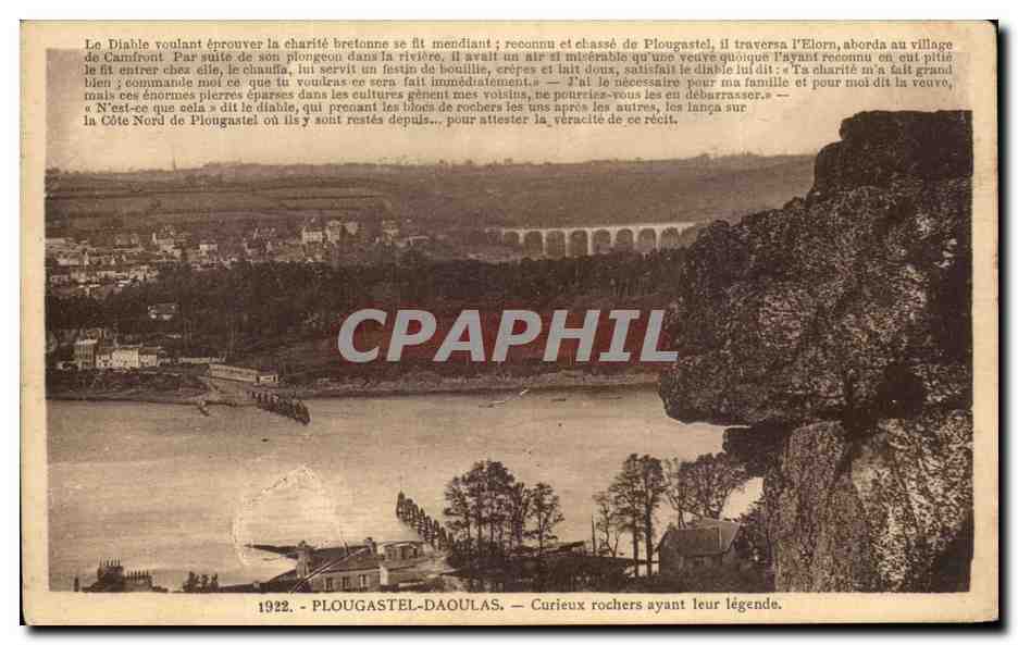 CPA Plougastel Daoulas Curieux Rochers Ayant Leur Legende