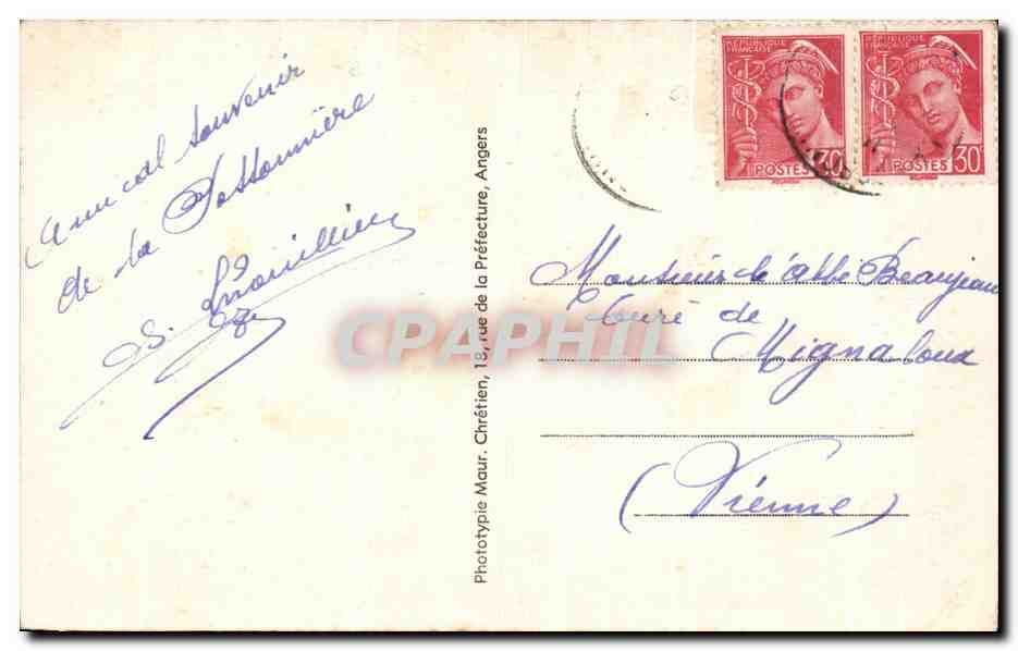 CPA La Possonniere Ile Sur la Loire — Rückseite