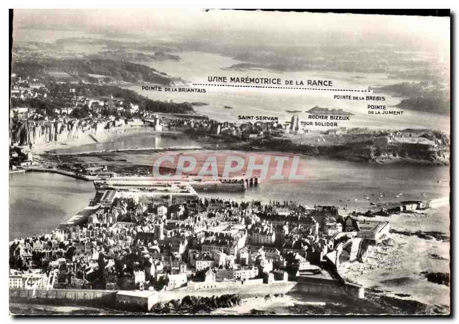 Saint-Malo — Vue aérienne de l'usine Maremotrice de la Rance — Greffe, Paris