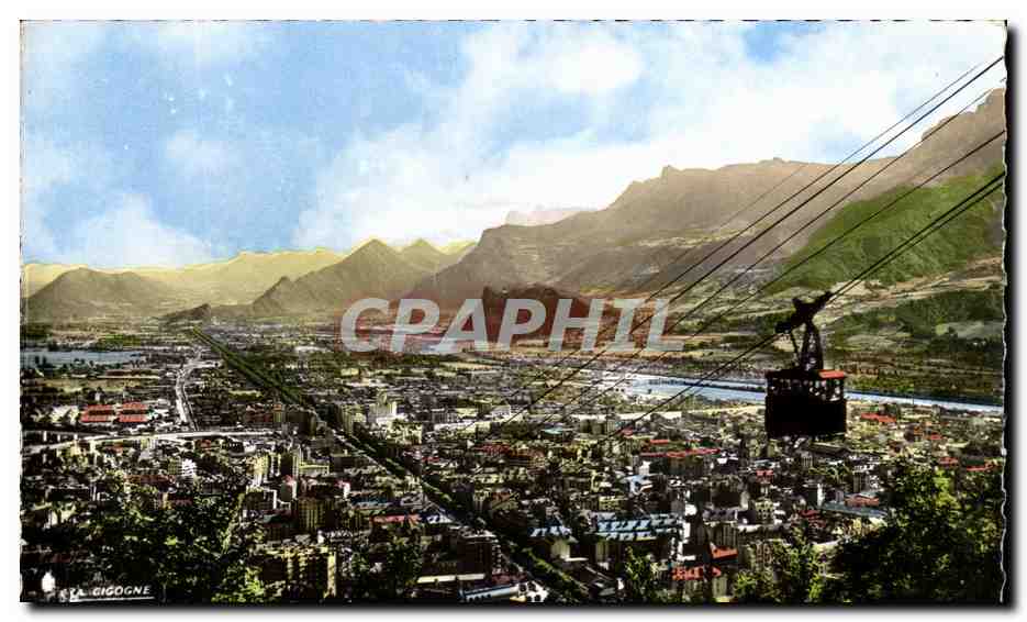 Grenoble — Vue générale — Le Téléphérique — Éditions 'La Citogne'