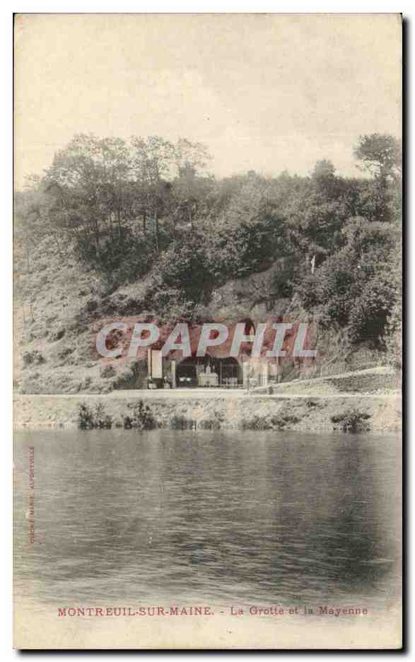 CPA Montreuil Sur Maine la Grotte et la Mayenne