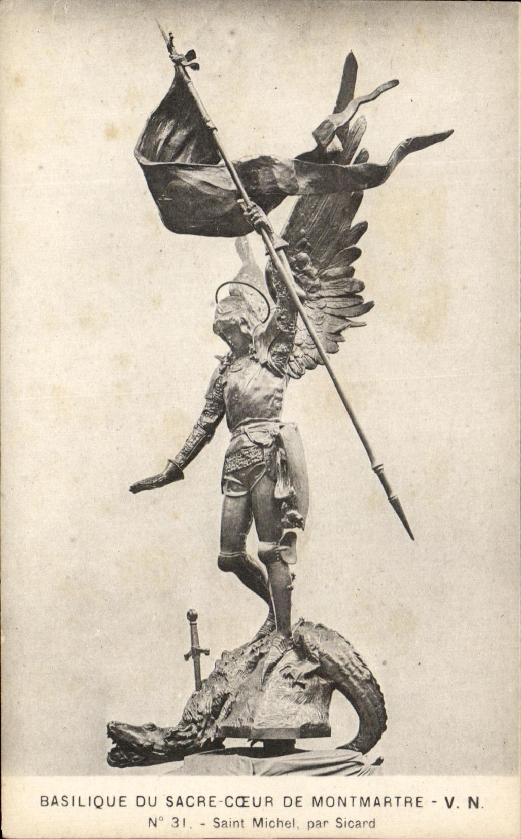 CPA Basilique Du Sacre Coeur De Montmartre Saint Michel par Sicard Dragon 