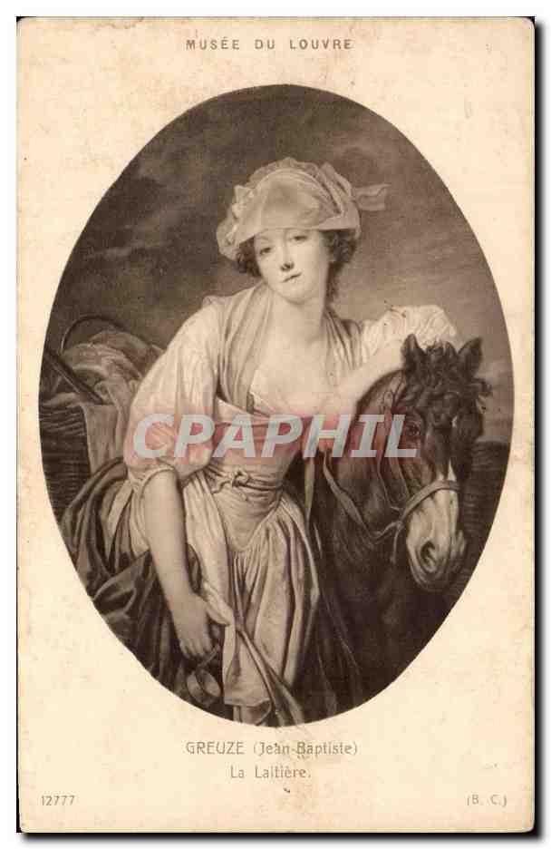 CPA Greuze La Laitiere Musee du Louvre Paris 