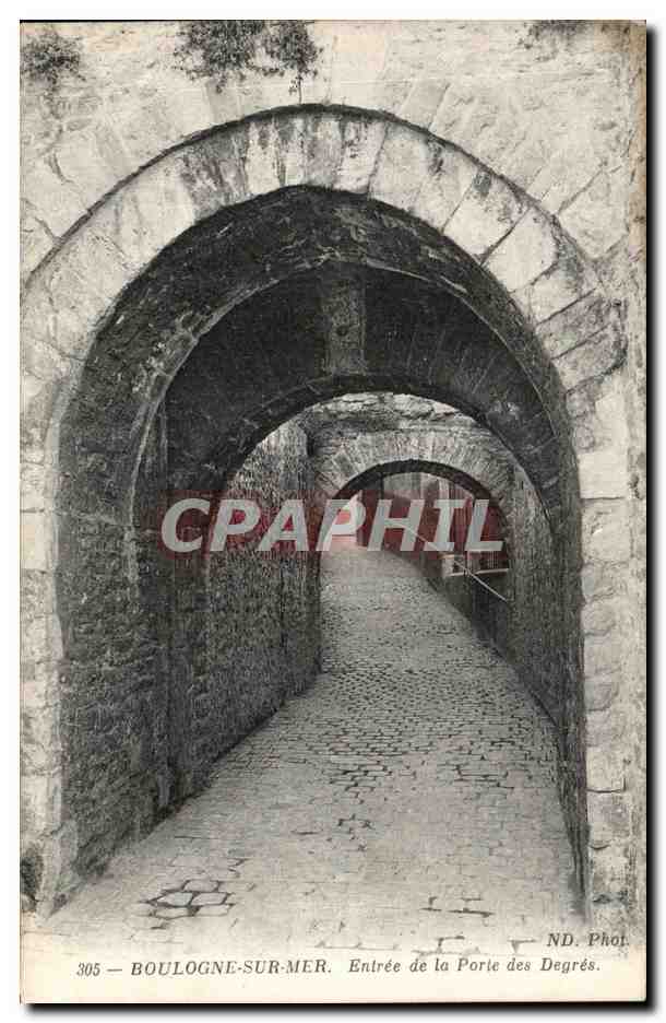 Boulogne-sur-Mer — Eingang zur Porte des Degrés — ND. Foto n°305