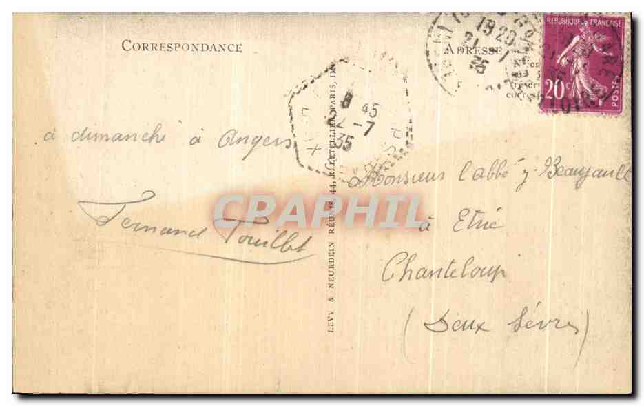CPA Amboise Portail de la Chapelle du Chateau — Rückseite
