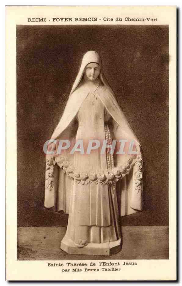 Sainte Thérèse de l'Enfant Jésus — statue à Reims — par Mlle Emma Thiollier