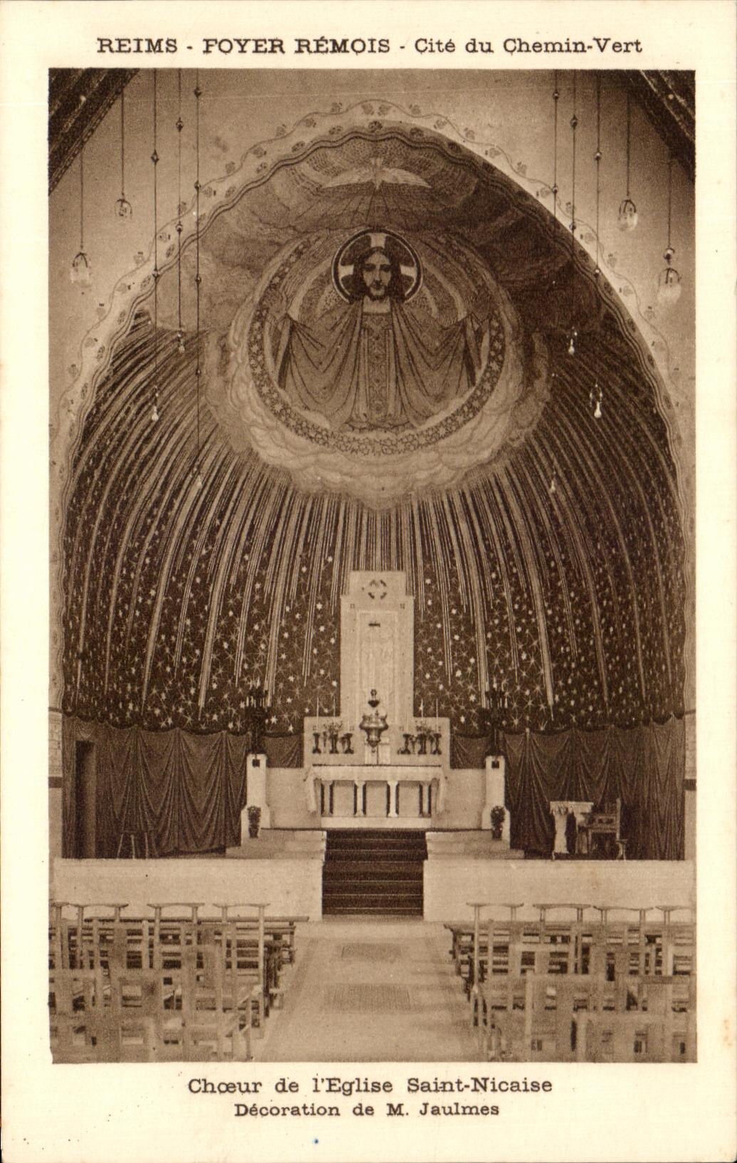 Reims - Foyer Rémois - Cité du Chemin-Vert — Chœur de l'Église Saint-Nicaise — Décoration de M. Jaulmes