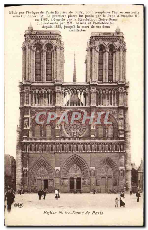 CPA Eglise Notre Dame De Paris