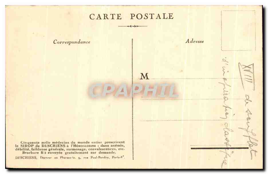 CPA Paris Patheon  — Rückseite