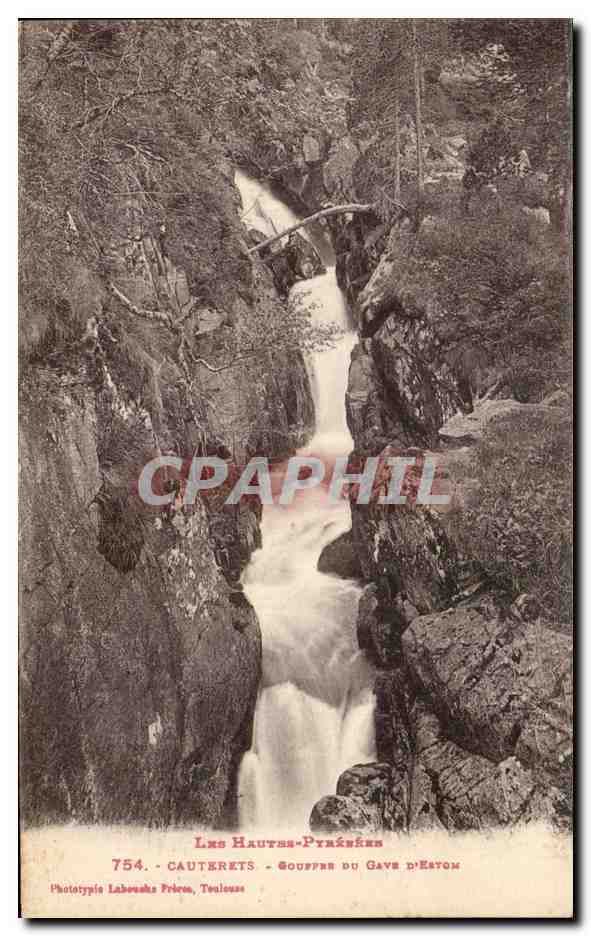 Les Hautes-Pyrénées - Gouffre du Gave d'Estom - Phototypie Labesaka Frères, Toulouse