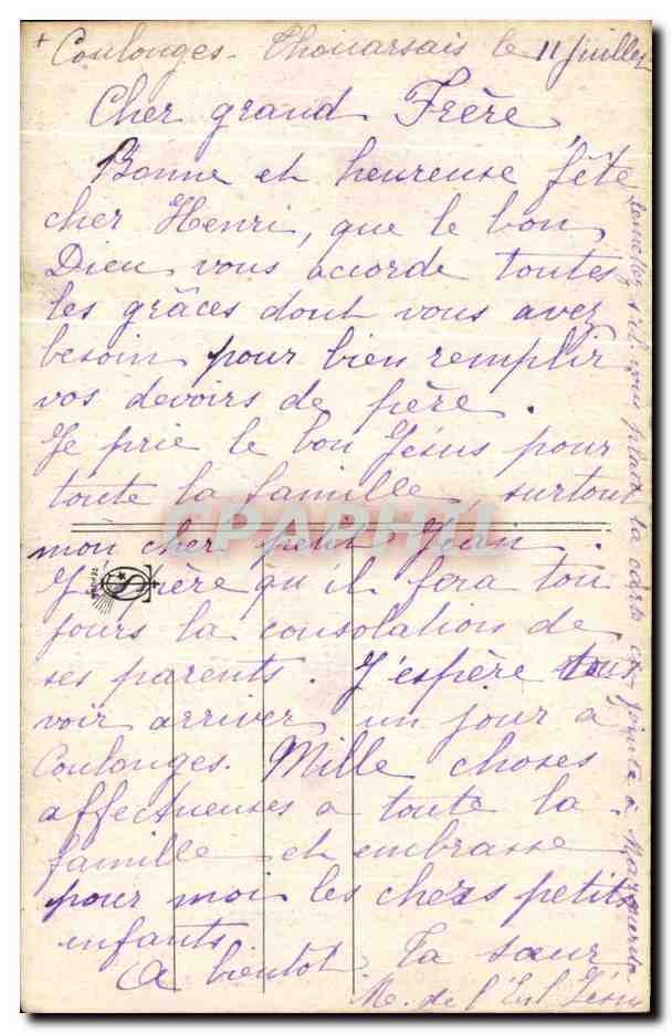 CPA Therese De L'Enfant Jesus Et Son Pere — Rückseite