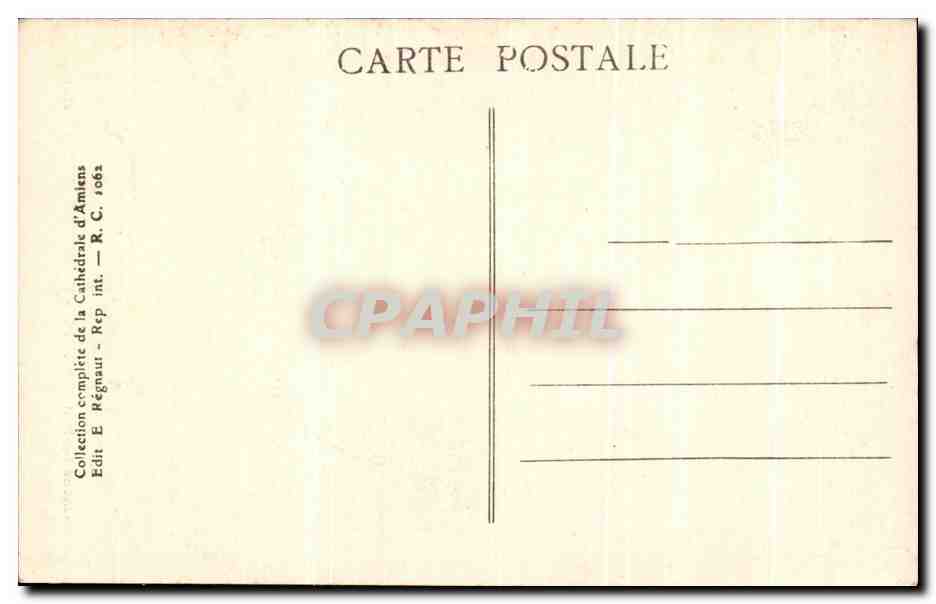CPA CAthedrale d'Amiens Rose Nord — Rückseite