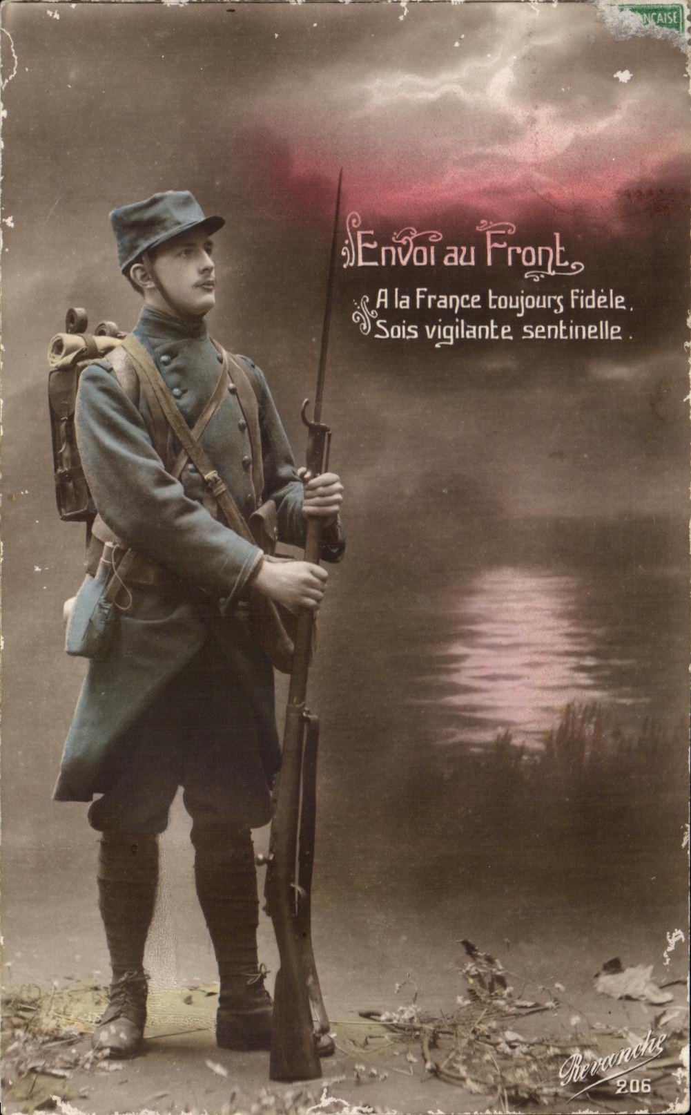 CPA Envoi au Front Militaria