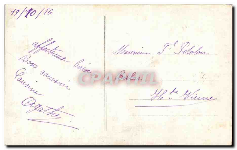 CPA Envoi au Front Militaria — Rückseite