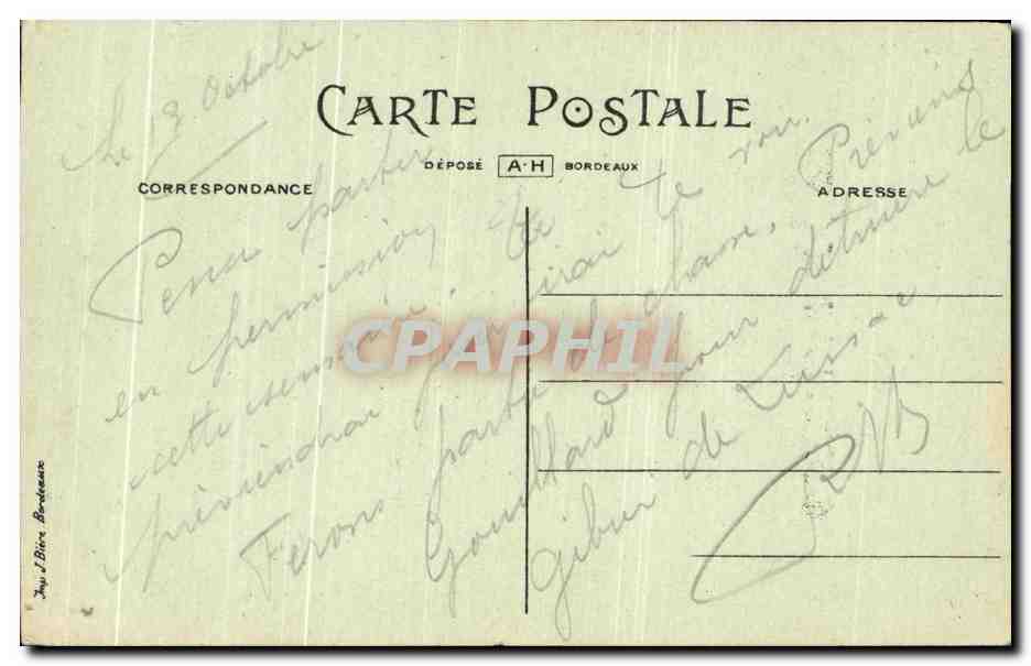 CPA Une Pensee du 63eme d'infanterie Militaria  — Rückseite