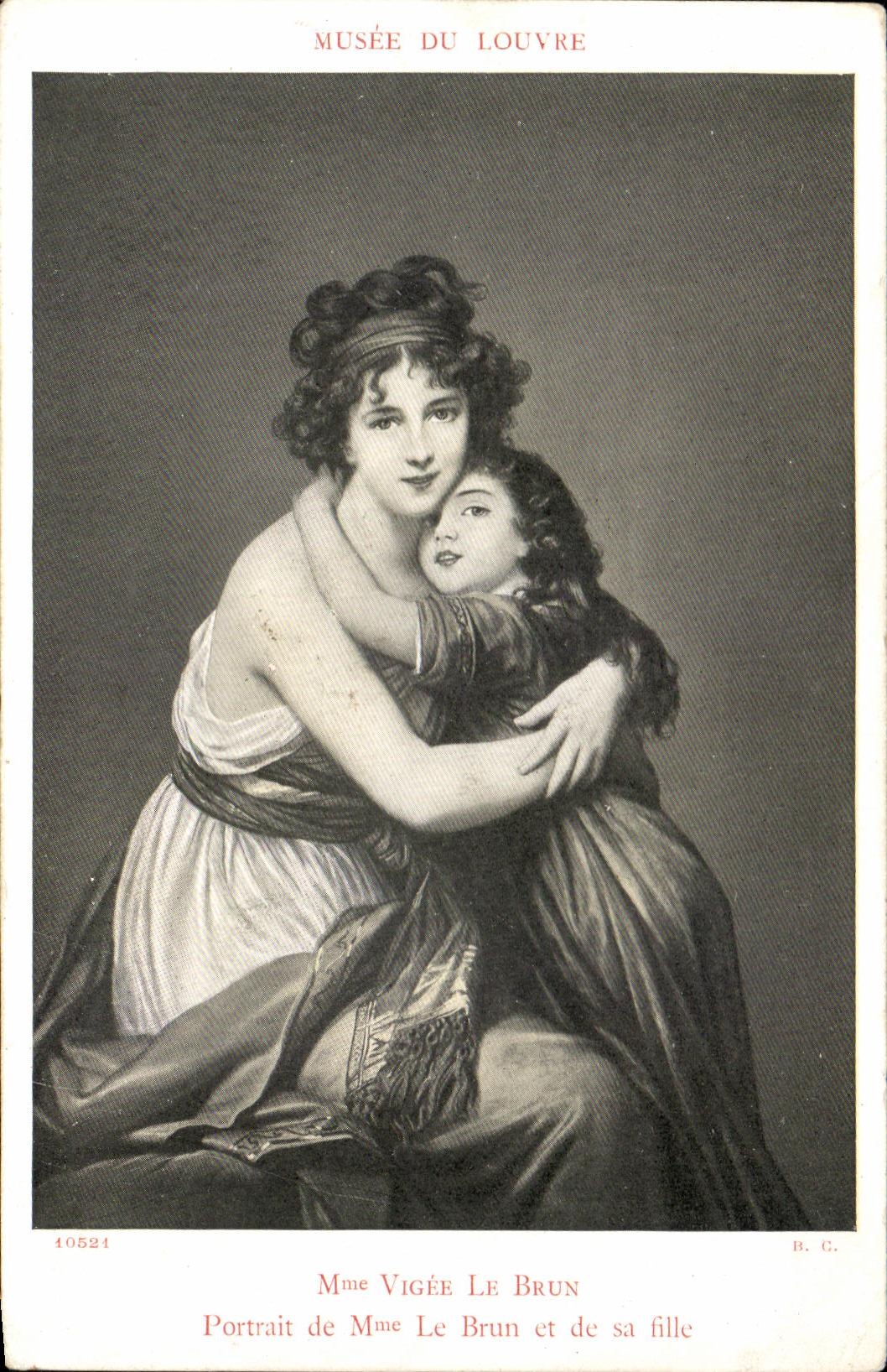 CPA Musee Du Louvre Mme Vigee Le Brun Portrait de Mue Le Brun et de sa fille Musee du Louvre Paris 