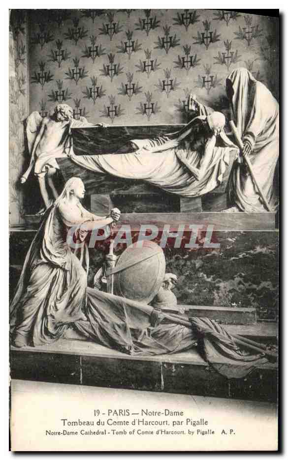 CPA Paris Notre Dame Tombeau du Comte d'Harcourt par Pigalle