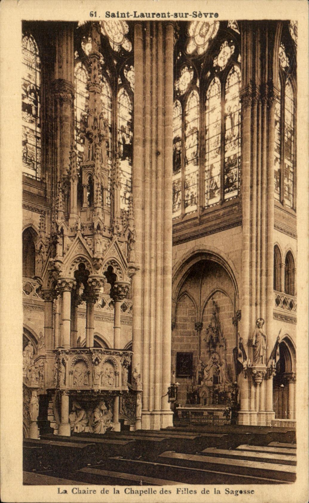 CPA Saint Laurent Sur Sevre Le Chaire de la Chapelle des Filles de la Sagesse