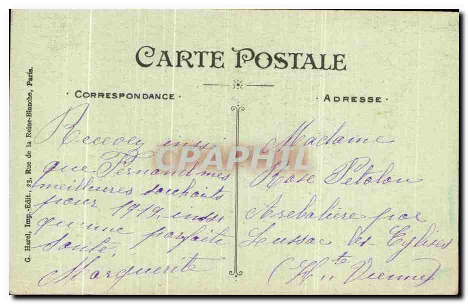 CPA Bonne Annee Bateau Fleurs  — Verso