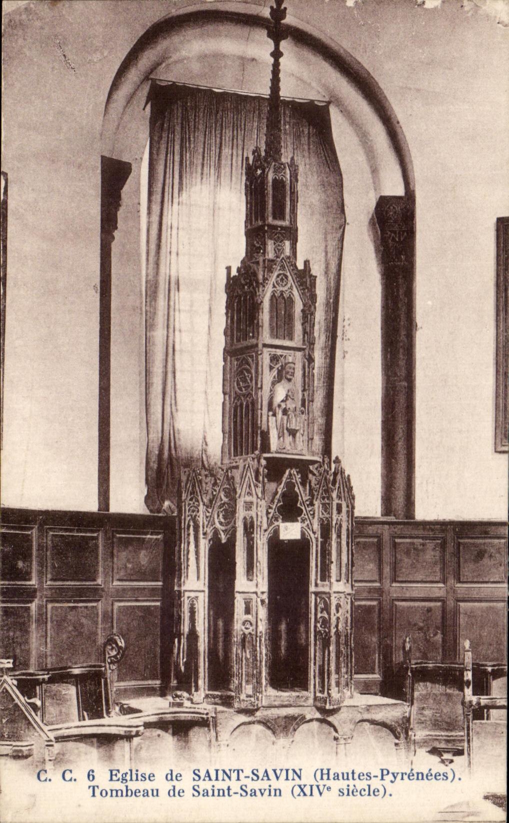 Tombeau de Saint-Savin — église de Saint-Savin (Hautes-Pyrénées) — Carrache, éditeur Pau