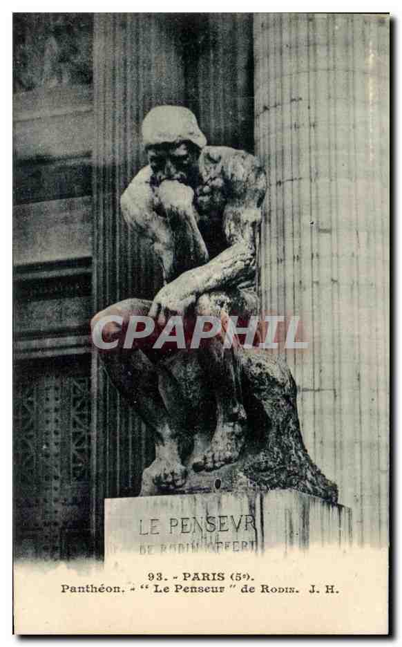 CPA Paris Pantheon Le Penseur De Rodin