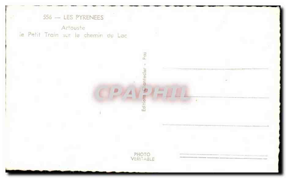 Artouste — le Petit Train sur le chemin du Lac — Édition Chantecler — Verso