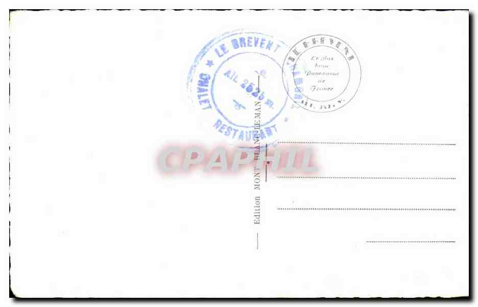 CPA Chamonix Mt Blanc Varapeur Alpinisme — Verso