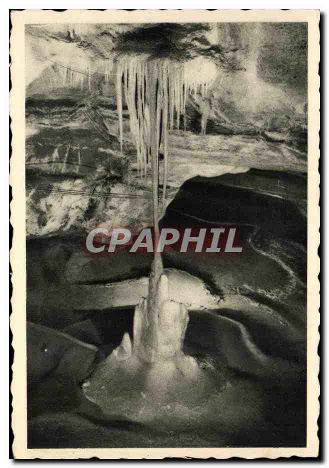Grottes de Lacave — Colonne aux Pattes d'Aralignée — Éditions J. Vertun & Saint-Céré (Lot)