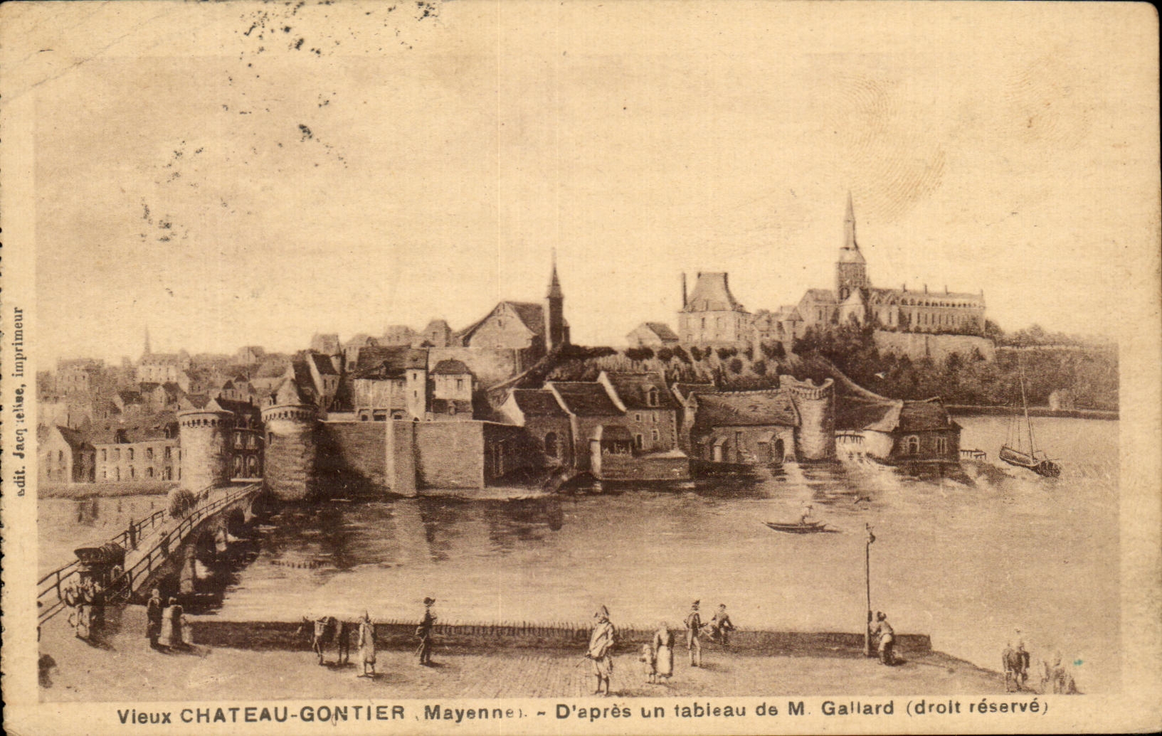CPA Chateau Gontier D'apres Un tableau de M gallard