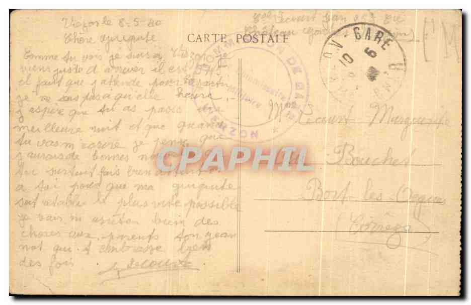 CPA Chateau Gontier hopital St juilen — Rückseite