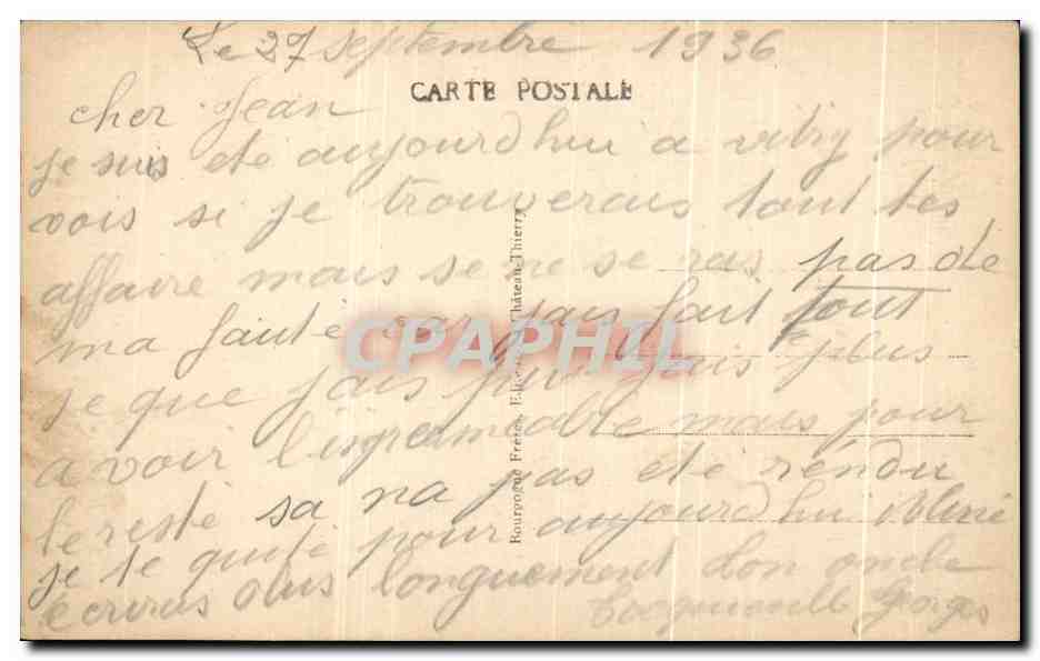 CPA Vitry le Francois Place d'Armes — Verso