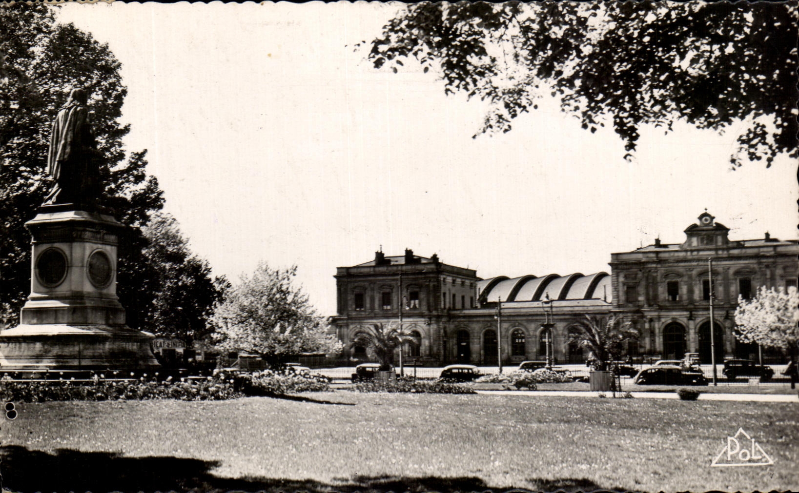 CPA Reims Square Colbert et le Gare