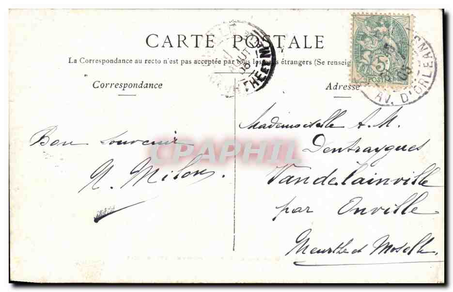 CPA Paris Boulevard Porte St denis — Verso
