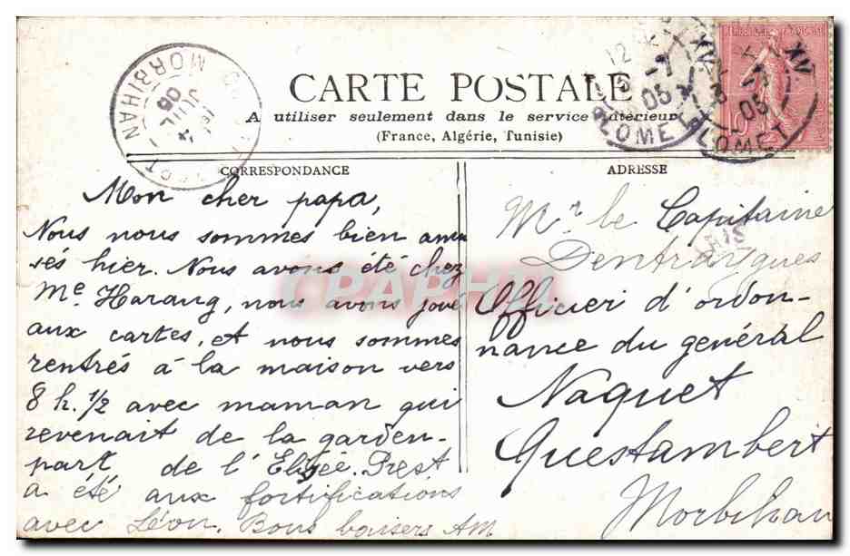 CPA Paris Pylones Du Pont Alexandre III — Rückseite