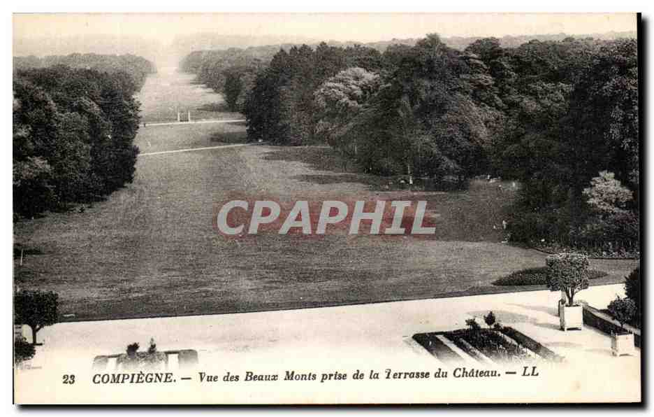 CPA Compiegne Vue des Beaux Monts Prise de la terrasse du Chateau