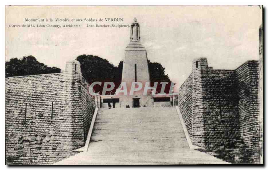 Monument à la Victoire et aux Soldats de Verdun — œuvre de M. Léon Chesnay, architecte — Jean Boucher, sculpteur