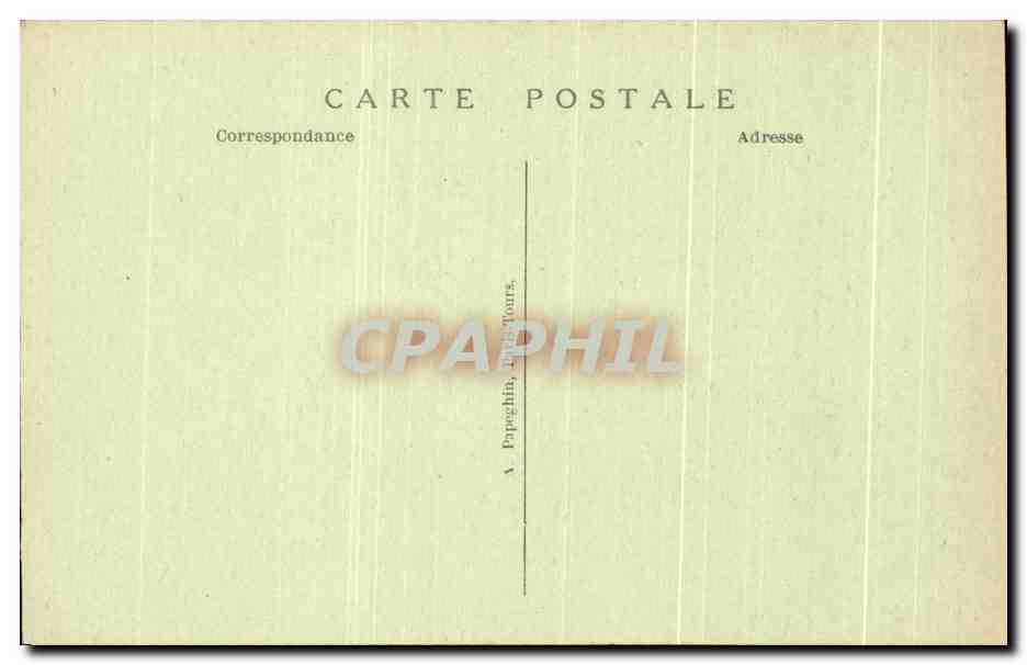 CPA Chenonceau Le Chateau L'aile Thomas Bohier et la Tour des Marques — Rückseite