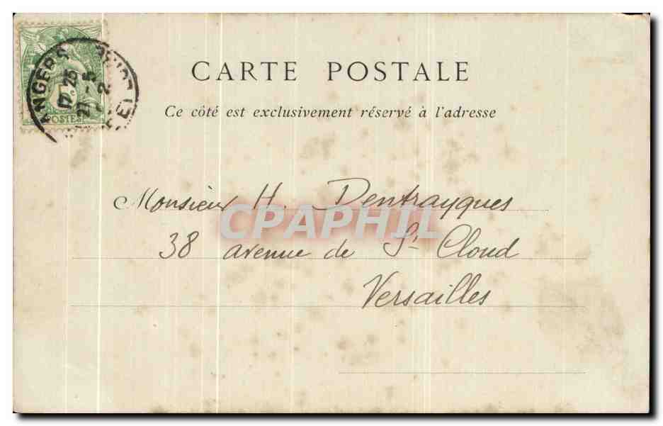 CPA Angers La Tour de la Haute Chaine — Rückseite