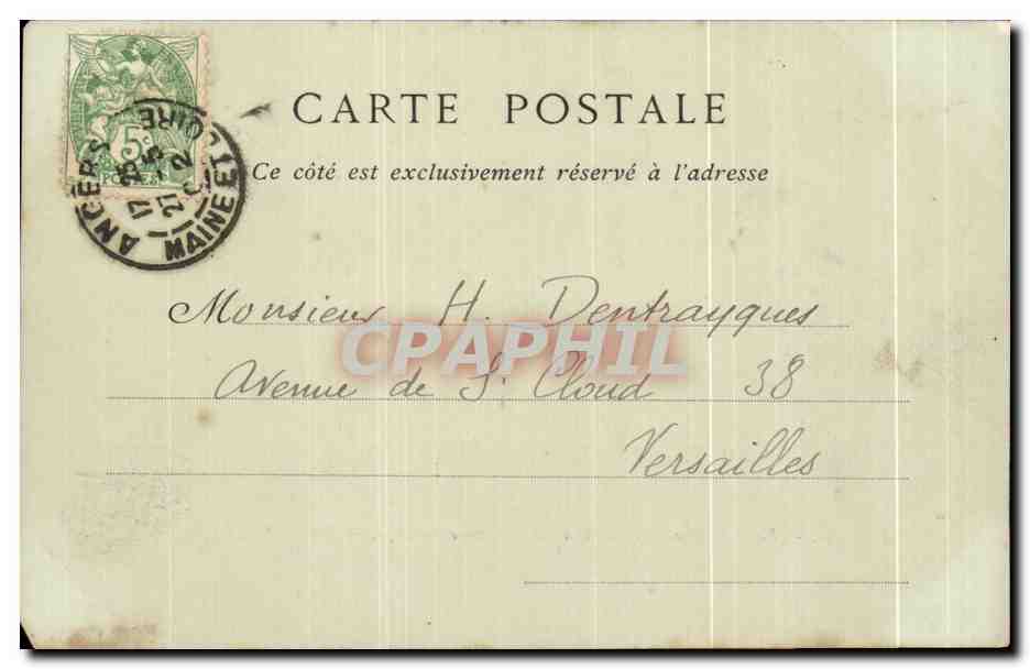 CPA Angers La Prefecture Arcades Romanes decouvertes en 1836 — Rückseite