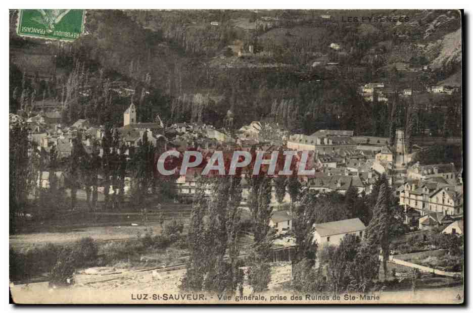 CPA Luz St Sauveur Vue Generale Prise des Ruines de Ste Marie
