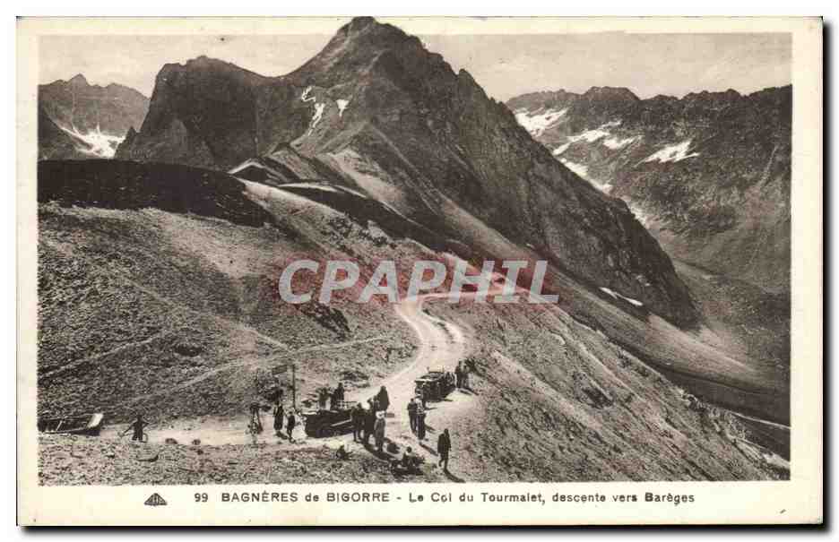 Bagnères-de-Bigorre — Le Col du Tourmalet, descente vers Barèges — CPDS Photomécaniques, n° 99