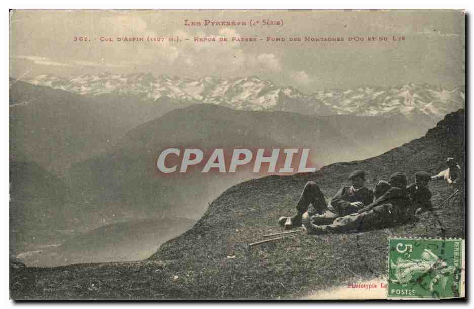 Col d'Aspin (1457 m.) — Expos de Patères — Fond des Montagnes d'Oo et du Lys — Phototypia L.