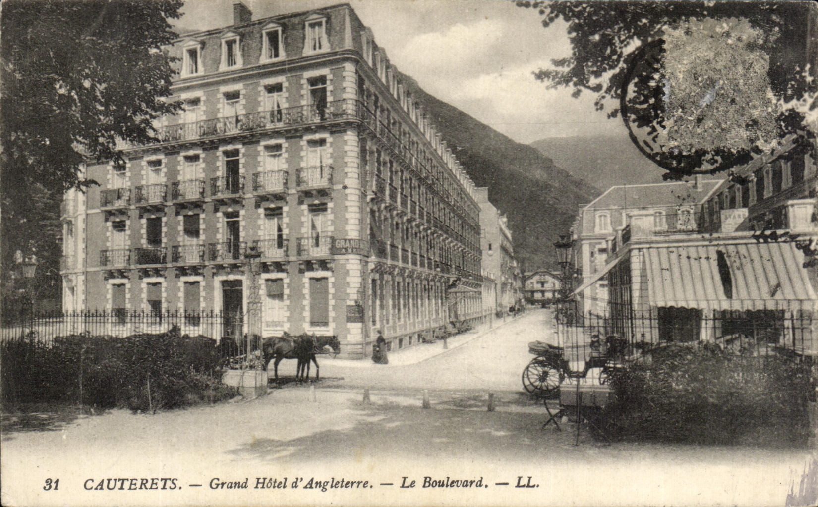 Cauterets — Grand Hôtel d'Angleterre — Le Boulevard — LL.