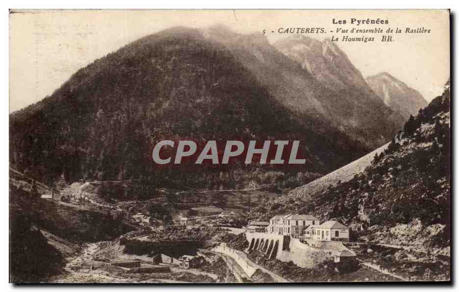 Cauterets - Vue d'ensemble de la Rasllère — Bléc frères, éditeurs, Bordeaux