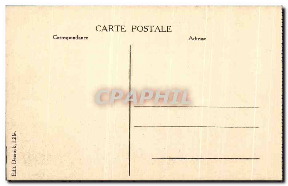 CPA Lille Rue de l'Hopital militaire Militaria — Back