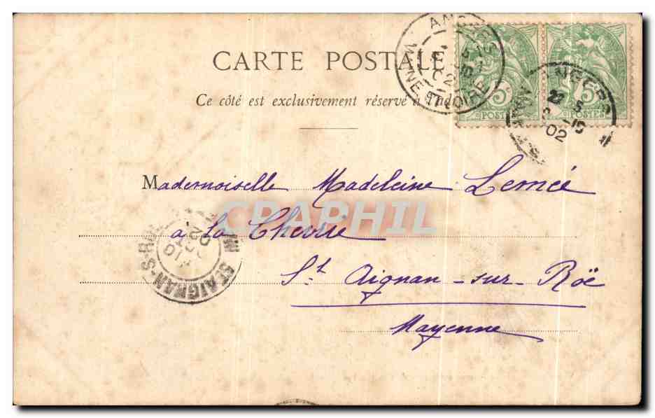 CPA Vue d'une partie de la cour interieure de l'Institution libre de Combree — Rückseite