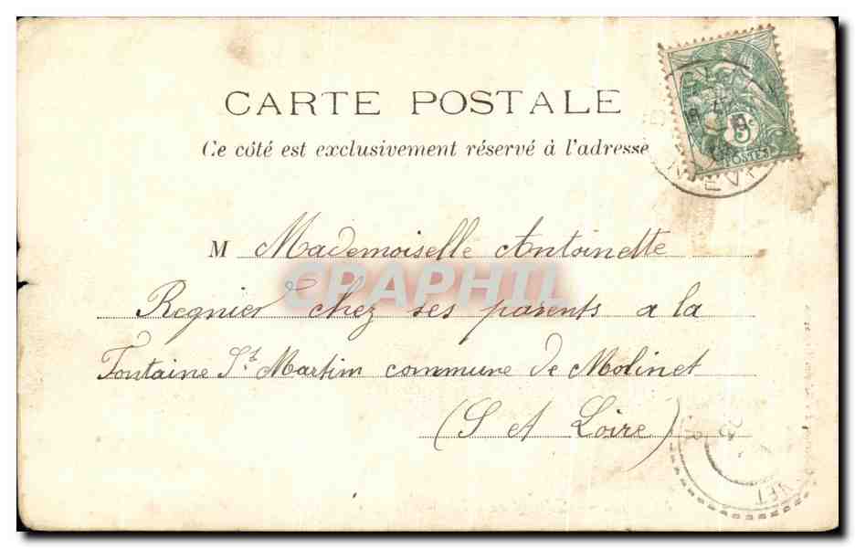 CPA Nevers L'Eglise Saint Etienne — Rückseite