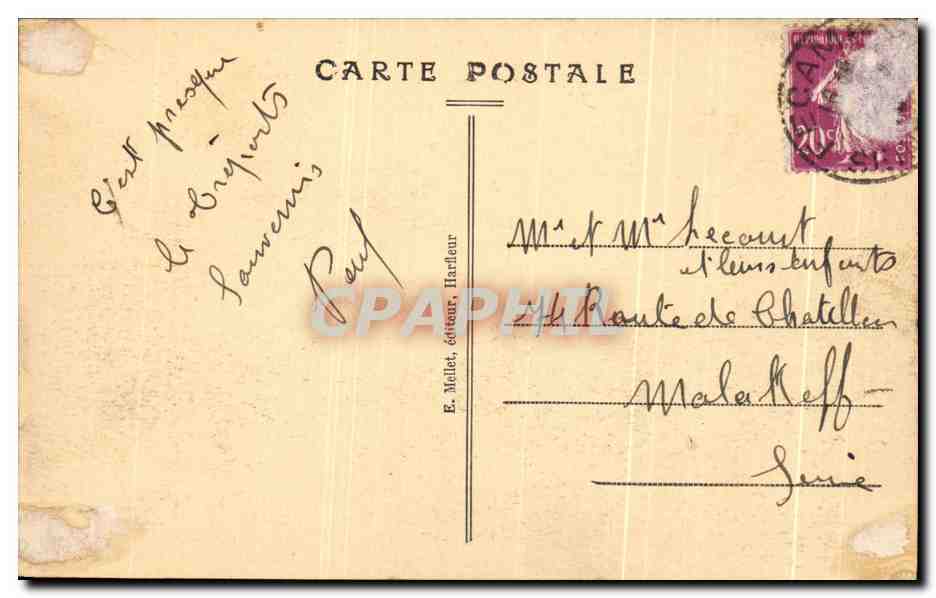CPA Fecamp Vue De La Mer Par Gros Temps — Rückseite
