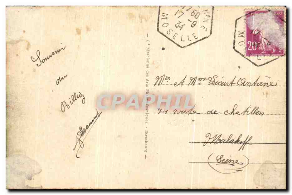 CPA Bitche Vue Generale Et Le Fort Militaria — Rückseite