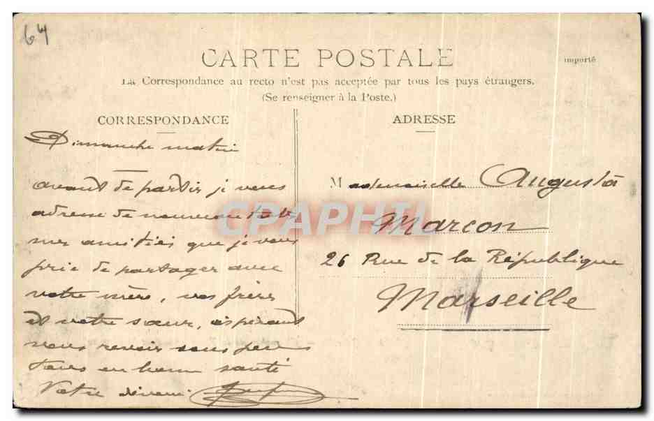 CPA Biarritz Typique Biarritz Rocher De La Vierge Pendant la tempete  — Verso